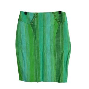 Anthropologie Eva Franco Dreaming Pencil Skirt Green Size 8 Corpcore Academia‎